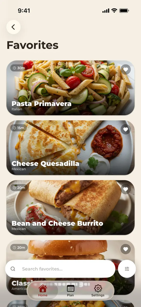 Favorite meals noBrainer has learned the household loves